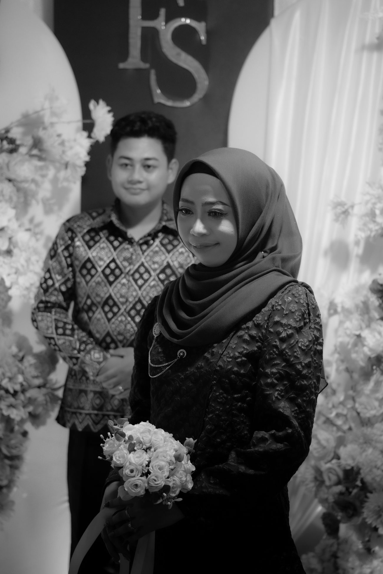 Black and white
